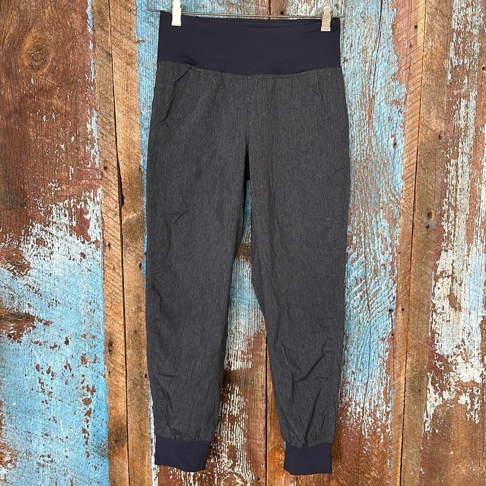 Prana Summit Jogger Womens XSmall Blue Heather Pants Cropped Yoga Fitness